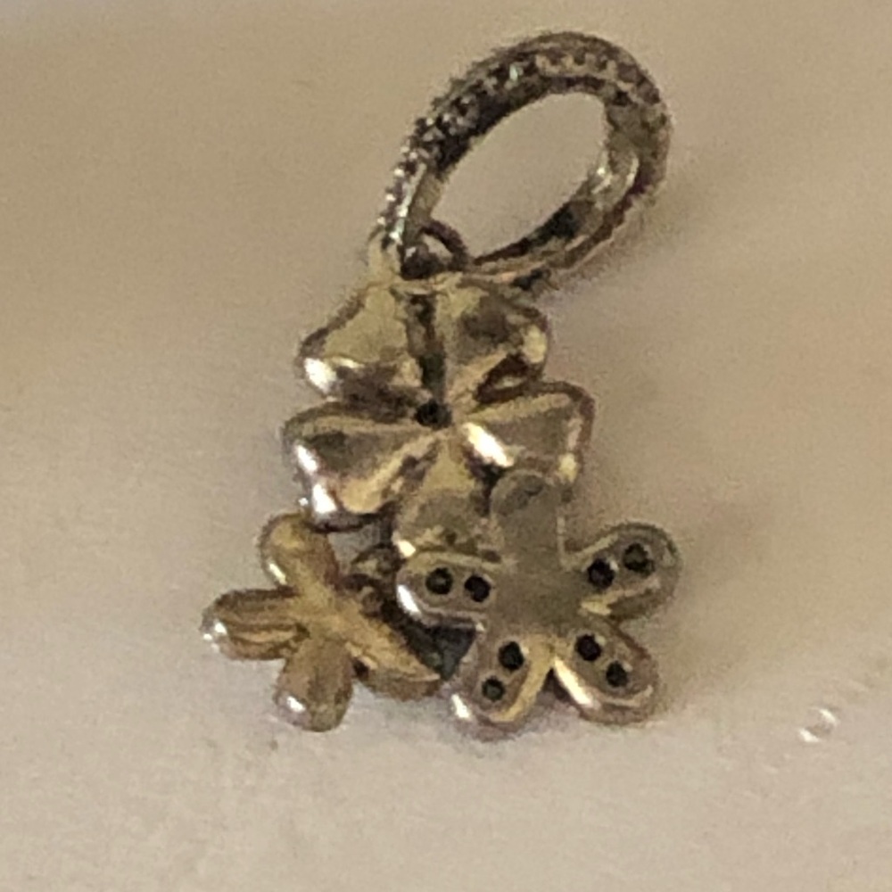 NEW 925 Silver and Enamel Flowers Charm/Pendant - Picture 10 of 10